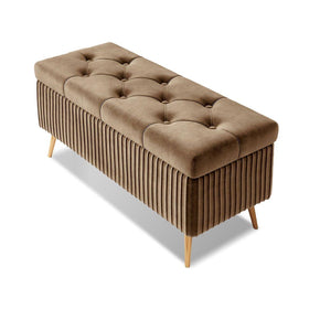 Stylish Storage Set with Tufted Top and Lines Design for Added Functionality
