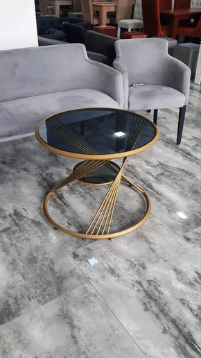 Round Glass Center Table with Stylish and Sturdy Stand Base