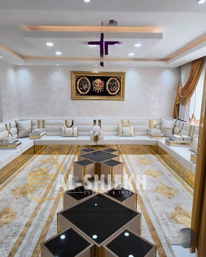 White Elegance – The Modern Arabic Majlis with a Royal Touch