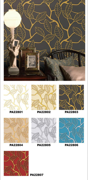 Malaysian Leaf Pattern Wallpaper – Nature Inspired Elegance