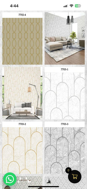 Korean Style Wallpaper with Geometric Patterns – Premium Quality