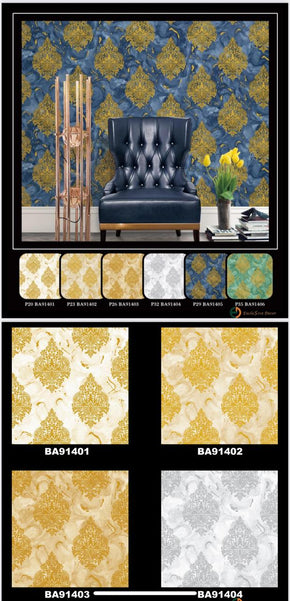Modern Bunch Print Wallpaper – Textured & Durable