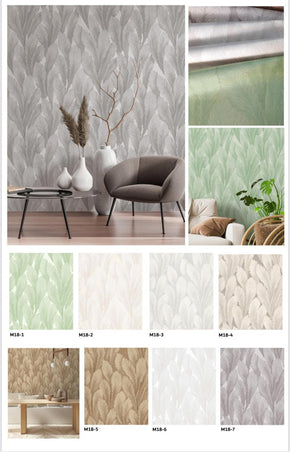 Leaf Pattern Korean Wallpaper – Nature-Inspired Elegance