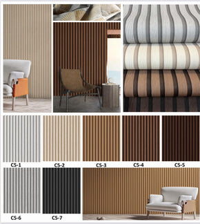 Korean Wallpaper – Strips Panel Wood Pattern, 7 Colors Available