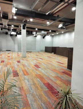 Carpet Tiles – Orange & Red Color Combination, Bold & Stylish Look