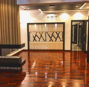 Wood Floor Tiles – Semi-Glossy Finish, Light & Dark Brown Colors