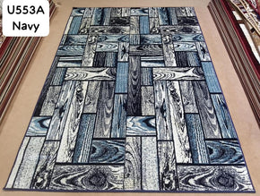 Chinese Rug – Wood Pattern Design in Elegant Gray Color Theme
